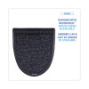 Disposable Urinal Floor Mat 2.0, Shield-Shaped, Black/Gray Slip-Resistant Surface, 17.5" x 20", 6/Carton