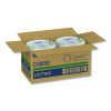 Pathways Soak-Proof Shield Mediumweight Paper Plates, Wisesize, 6.87" Dia, Green/Burgundy, 500/Carton