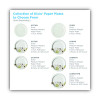 Pathways Soak-Proof Shield Mediumweight Paper Plates, 8.5" Dia., Green/Burgundy, 1,000/Carton