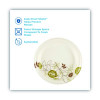 Pathways Soak-Proof Shield Mediumweight Paper Plates, Wisesize, 8.5" Dia, Green/Burgundy, 125/Pack