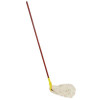 Non-Launderable Economy Cut-End Rayon Mop Head, 24 Oz, 1" Band, White, 12/Carton
