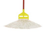 Non-Launderable Economy Cut-End Rayon Mop Head, 24 Oz, 1" Band, White, 12/Carton