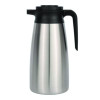 Thermal Vacuum Pitcher, 64 Oz, Stainless Steel/Black