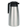 Thermal Vacuum Pitcher, 64 Oz, Stainless Steel/Black