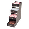Narrow Condiment Organizer, 8 Compartments, 6 x 19 x 15.88, Black