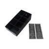 Condiment Caddy, 7 Compartments, 8.75 x 16 x 5.25, Black