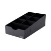 Condiment Caddy, 7 Compartments, 8.75 x 16 x 5.25, Black