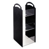 Compact Condiment Organizer, 6 Compartments, 6.13 x 8 x 18, Black