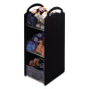 Compact Condiment Organizer, 6 Compartments, 6.13 x 8 x 18, Black