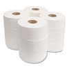 Valay Mini Jumbo Bath Tissue, Septic Safe, 2-Ply, 3.25" x 750 Ft, White, 12 Rolls/Carton
