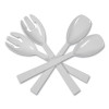 Table Set Plastic Serving Forks And Spoons, 9.5", White, 48/Pack