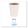 Paper Hot Cups, 12 Oz, White, 50/Sleeve, 20 Sleeves/Carton