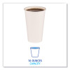 Paper Hot Cups, 16 Oz, White, 50/Sleeve, 20 Sleeves/Carton