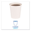 Paper Hot Cups, 8 Oz, White, 50/Sleeve, 20 Sleeves/Carton