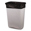 Reprocessed Resin Can Liners, 60 Gal, 1.5 Mil, 38" x 58", Black, Flat Pack, 100/Carton