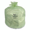 Biotuf Compostable Can Liners, 32 Gal, 1 Mil, 34" x 48", Green, 20 Bags/Roll, 5 Rolls/Carton