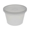 Newspring Delitainer Microwavable Container, 16 Oz, 4.7" Diameter x 3.1"h, Clear, Plastic, 240/Carton
