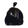 High-Density Waste Can Liners, 33 Gal, 22 Mic, 33" x 40", Black, 25 Bags/Roll, 10 Rolls/Carton