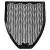 Disposable Urinal Floor Mat, Shield-Shaped, Fresh Blast Scent, Black Non-Slip Perforated Surface, 17.5" x 20.38", 6/Carton