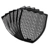 Disposable Urinal Floor Mat, Shield-Shaped, Fresh Blast Scent, Black Non-Slip Perforated Surface, 17.5" x 20.38", 6/Carton