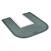 Disposable Urinal Floor Mat, U-Shaped, Orchard Zing Scent, Gray Non-Slip Perforated Surface, 23" x 21.63", 6/Carton