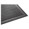 Clean Step Outdoor Rubber Scraper Mat, Black Ribbon Ribbed Polypropylene Surface, 36" x 60"