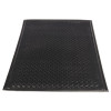 Soft Step Supreme Anti-Fatigue Floor Mat, Rectangular, Black Cross-Hatch Embossed Surface, 24" x 36"