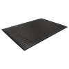 Air Step Anti-Fatigue Mat, Rectangular, Black Ribbed Surface, 24" x 36"