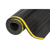 Industrial Deck Plate Anti-Fatigue Mat, Rectangular, Black/Yellow Raised Diamond Surface, 24" x 36"