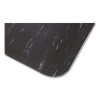 Cushion-Step Marbleized Rubber Mat, Rectangular, Black Smooth Surface, 36" x 72"