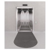 Ecoguard Diamond Floor Mats, Rectangular With Single Fan, Charcoal Gray Carpeted Surface, 72" x 36"