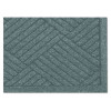 Ecoguard Diamond Floor Mats, Rectangular With Single Fan, Charcoal Gray Carpeted Surface, 96" x 48"