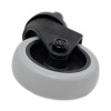 Replacement Bayonet-Stem Swivel Casters, Grip Ring Stem, 3" Soft Rubber Wheel, Black