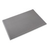 Ribbed Vinyl Anti-Fatigue Mat, Rectangular, Gray Ribbed Surface, 24" x 36"