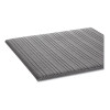 Ribbed Vinyl Anti-Fatigue Mat, Rectangular, Gray Ribbed Surface, 36" x 10 Ft