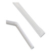 Flexible Wrapped Straws, 7.75", Plastic, White, 500/Pack, 20 Packs/Carton