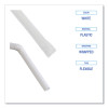Flexible Wrapped Straws, 7.75", Plastic, White, 500/Pack, 20 Packs/Carton