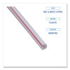 Wrapped Jumbo Straws, 7.75", Plastic, White/Red Stripe, 400/Pack, 25 Packs/Carton