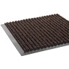 Needle-Rib Wiper/Scraper Mat, Rectangular, Brown Ribbed Surface, 36" x 60"