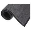Needle-Rib Wiper/Scraper Mat, Rectangular, Gray Ribbed Surface, 36" x 60"