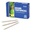 Round Wood Toothpicks, 2.5", Natural, 800/Box, 24 Boxes/Case, 5 Cases/Carton