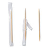 Cello-Wrapped Round Wood Toothpicks, Mint, 2.5", Natural, 1,000/Box, 15 Boxes/Carton