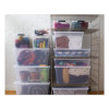 Clever Store Basic Latch-Lid Container, 10.25 Gal, 17.75" x 29" x 6.13", Clear