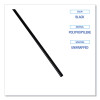 Cocktail Straws, 8", Polypropylene, Black, 500/Pack, 10 Packs/Carton