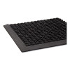 Super-Soaker Wiper/Scraper Mat With Gripper Bottom, Rectangular, Charcoal Gray Loop Pile Surface, 24" x 36"