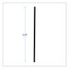 Single-Tube Stir-Straws, 5.25", Polypropylene, Black, 1,000/Pack, 10 Packs/Carton