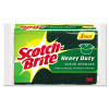 Heavy-Duty Scrub Sponge, 4.5 X 2.7, 0.6" Thick, Yellow/Green, 3/Pack