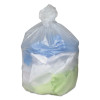 Can Liners, 33 Gal, 11 Mic, 33" x 40", Natural, 25 Bags/Roll, 20 Rolls/Carton