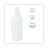 Embossed Plastic Spray Bottle, 32 Oz, Clear, 24/Carton