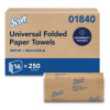 Essential Multi-Fold Towels, Standard Tier, Absorbency Pockets, 1-Ply, 9.2 x 9.4, White, 250/Pack, 16 Packs/Carton